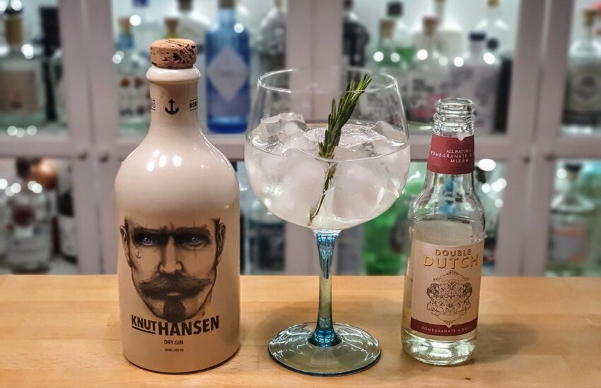 Knut Hansen Gin med Pomegranate and Basil mixer