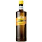 Amaro de Angostura. En flaske fra firmaet Angostura. Bryn med gul etikett og kork som er karekteristisk for deres produkter