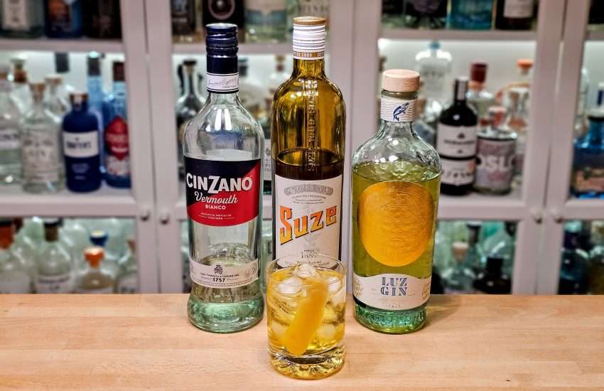 Gul Negroni med Luz Gin Lemon
