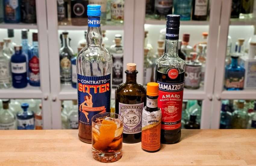 Negroni Ramazzotti med Monkey 47 Schwarzwald Dry Gin