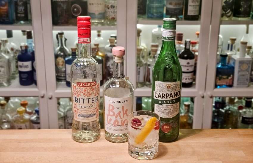 Hvit Negroni med Hildringen Bakkan Pink Gin