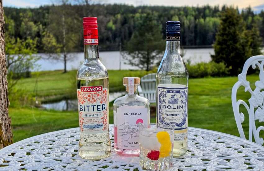 Hvit Negroni med Engleøya Pink Gin