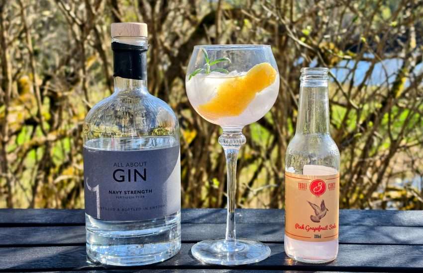All About Navy Strength Gin med grapefruktsoda
