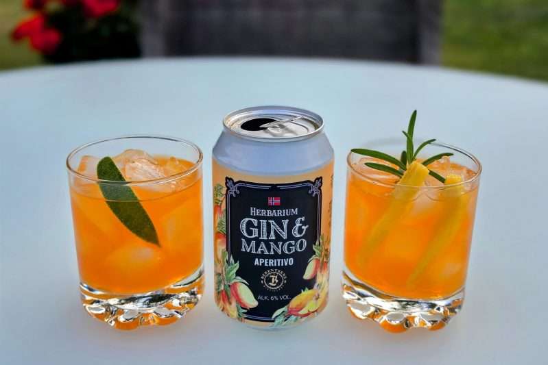 Herbarium Gin & Mango Aperitivo med garnityr