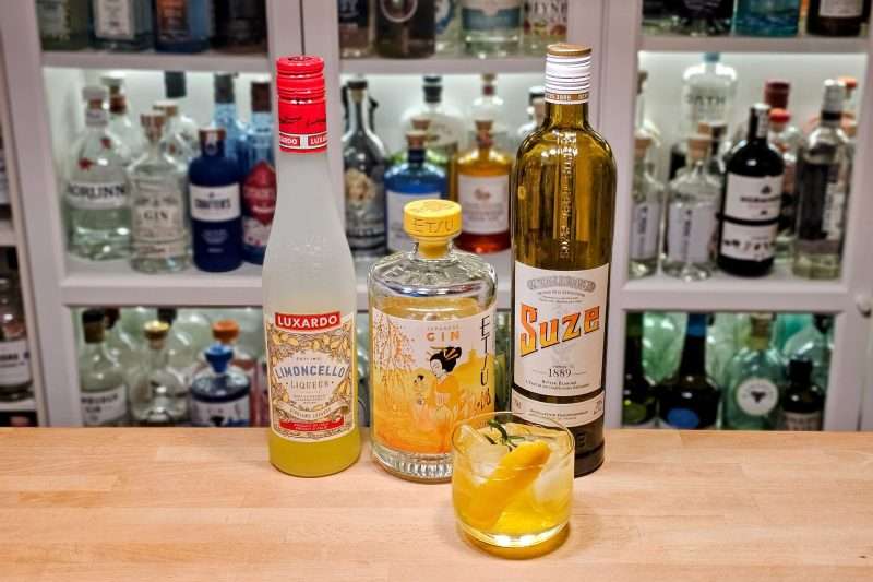 Limocello Negroni med Etsu Double Yuzu Gin