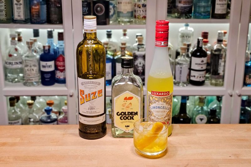 Limocello Negroni med Golden Cock Citrus Gin