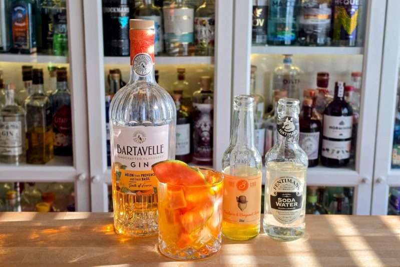Enkel melon Fizz med Bartavelle Gin Melon & Basil