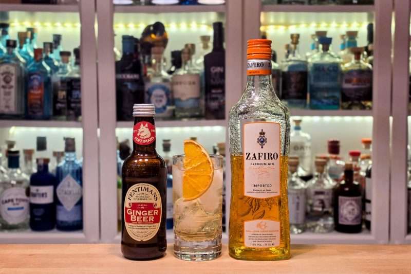 Zafiro Orange Gin med ingefærøl